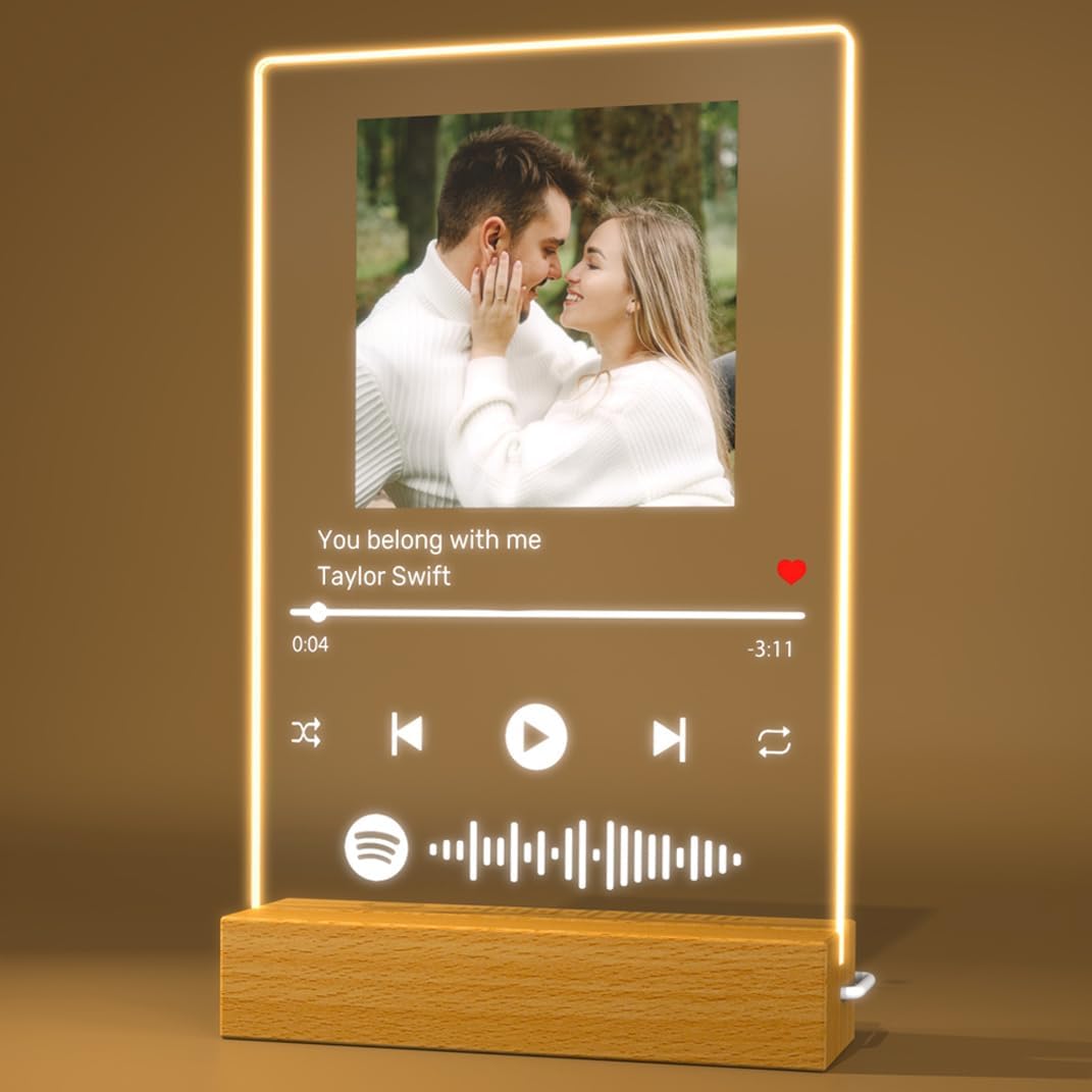 Personalised Spotify Plaque Acrylic Night Light