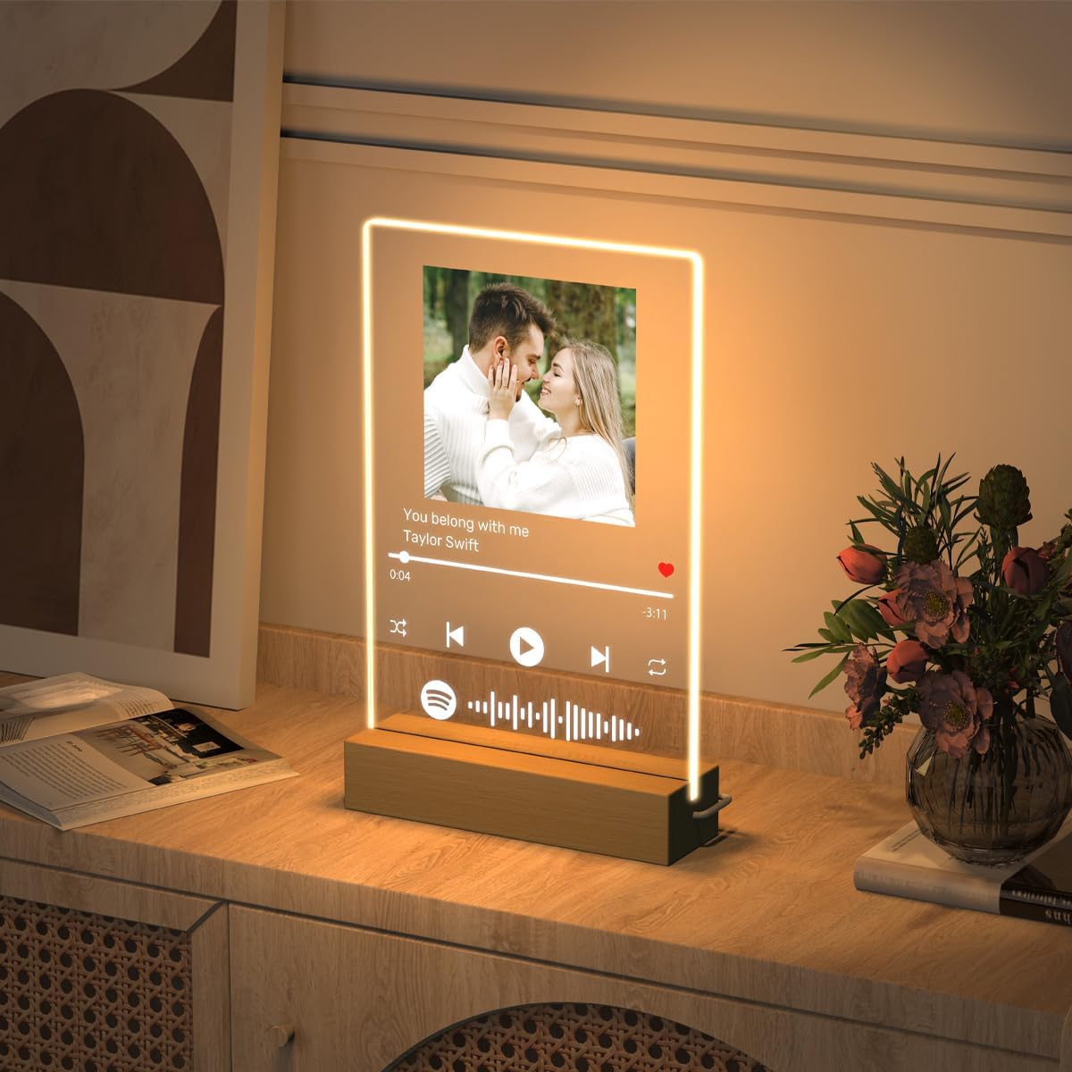 Personalised Spotify Plaque Acrylic Night Light