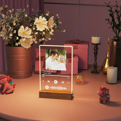 Personalised Spotify Plaque Acrylic Night Light