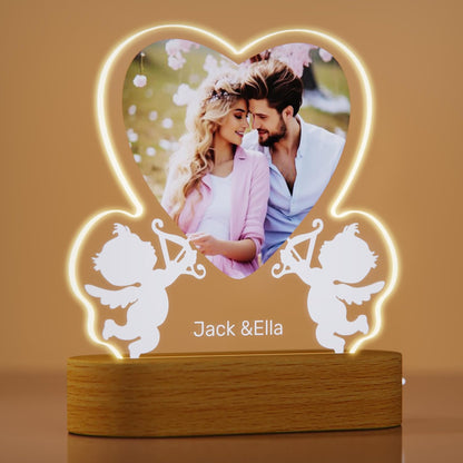 Custom Heart Acrylic 3D Night Light Gift